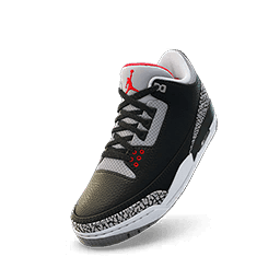 Air Jordan 3 'Black Cement-Gray' — Uncommon Kicks