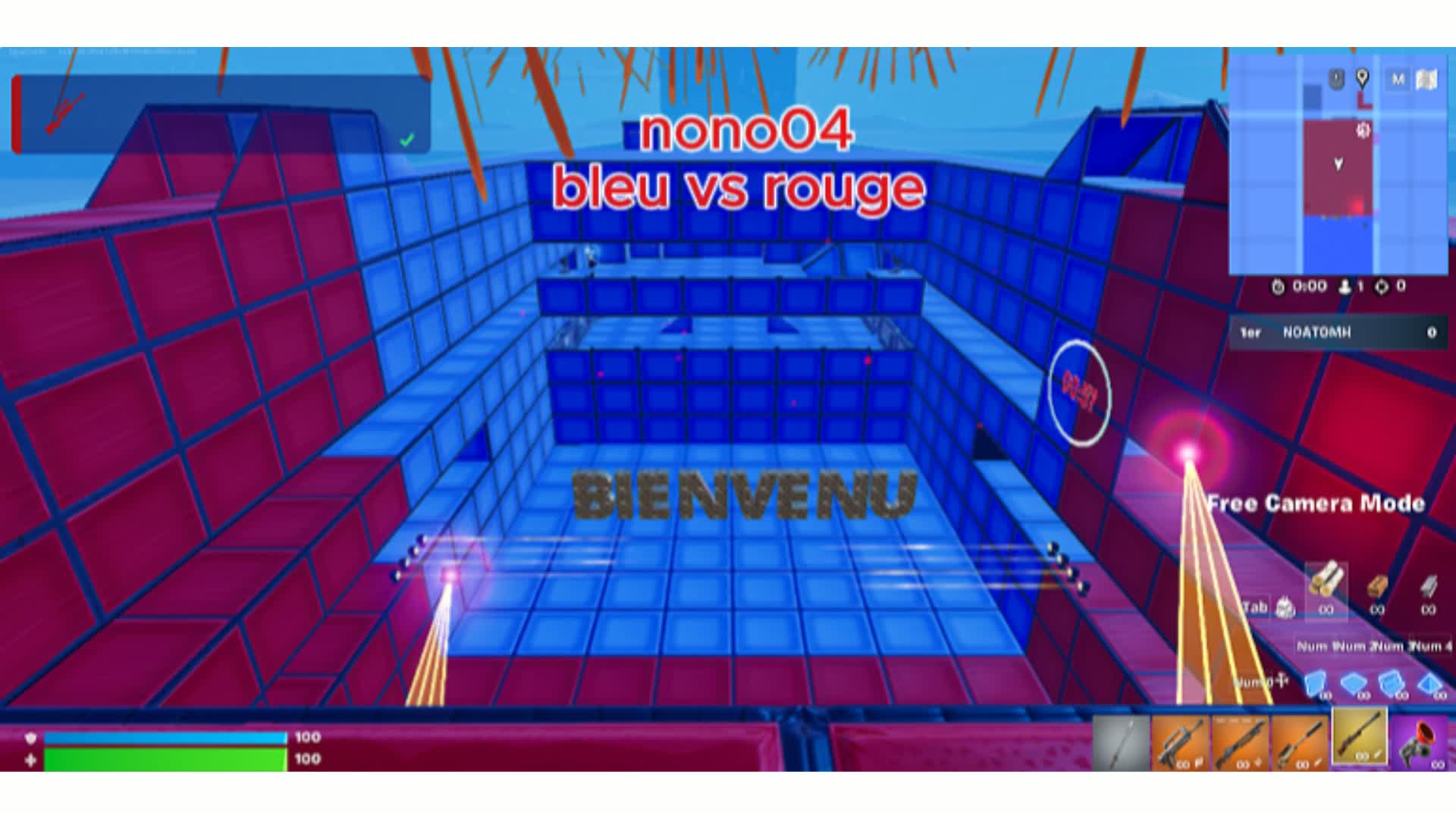 Bleu vs Rouge — Fortnite Creative map