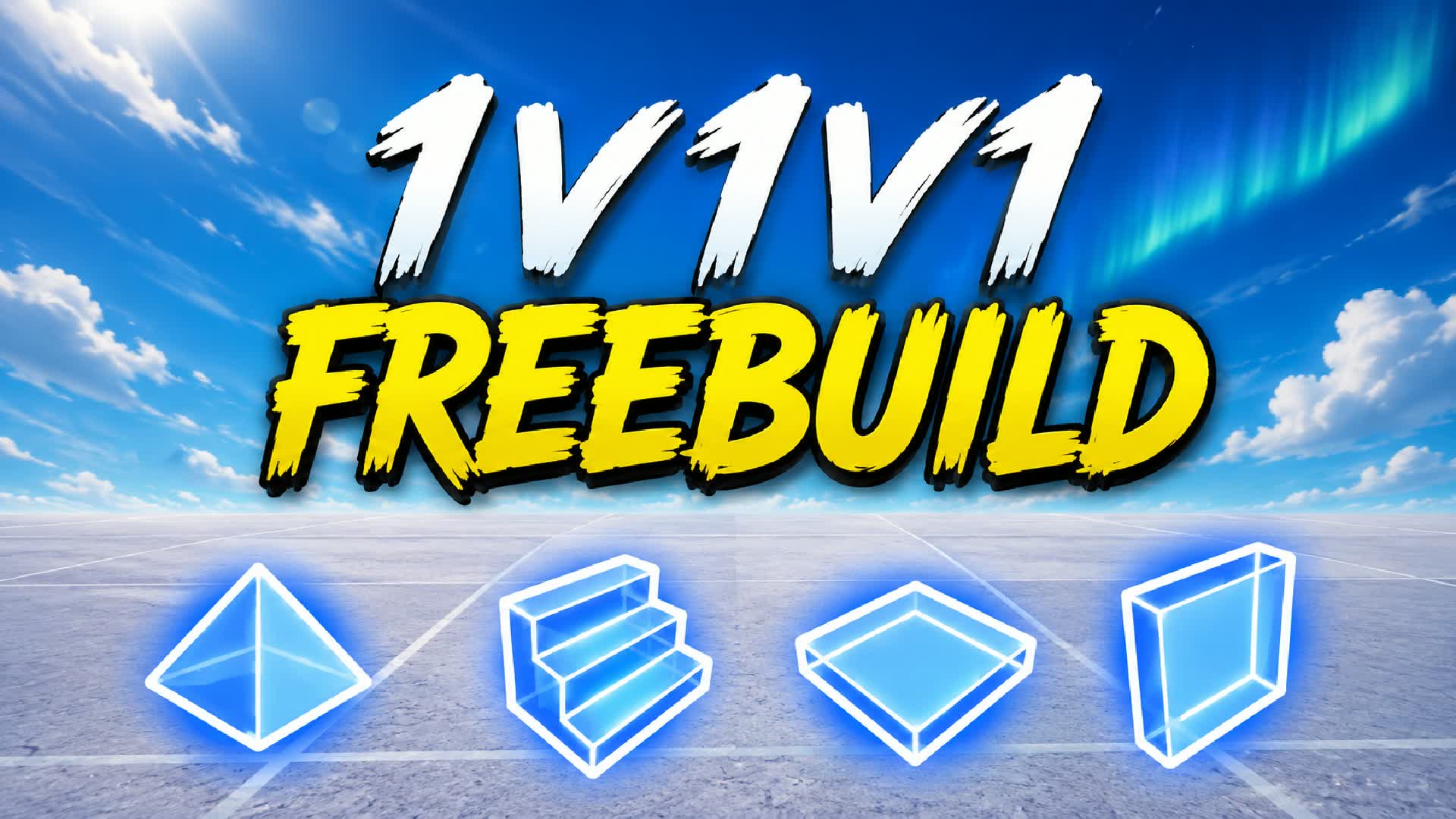 FREE BUILD PRACTICE PIECE AIM 1V1V1 EDIT — Fortnite Creative map