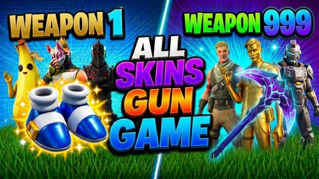 GUN GAME ♾️ ALL SKINS 🔫 — Fortnite Creative map