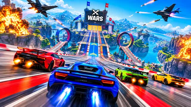MEGA RAMPA CAR RACE — Fortnite Creative map