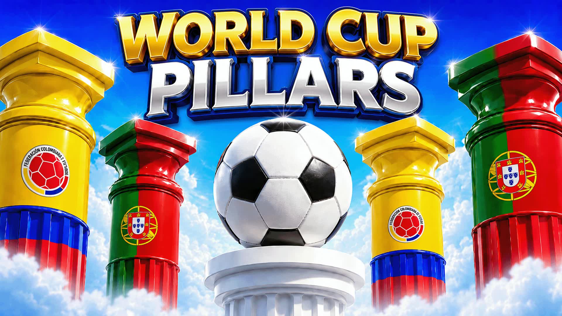 World Cup Pillars ⚽ Portugal vs Colombia — Fortnite Creative map