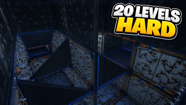 1221 😡 HARD PARKOUR DEATHRUN +20 باركور — Fortnite Creative map cover art