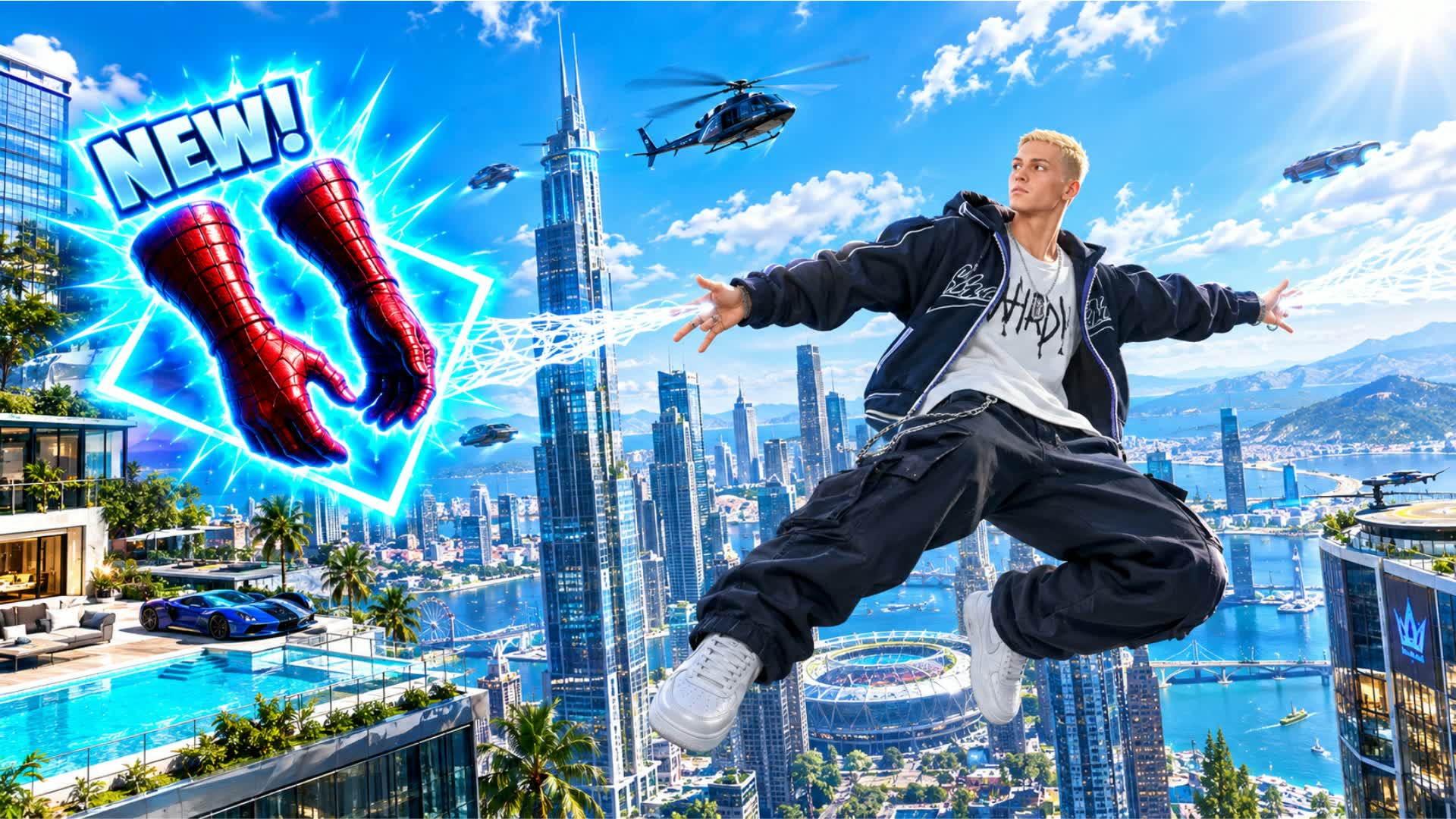 🎯SPIDER CITY AND SPPPEEEED😎 — Fortnite Creative map