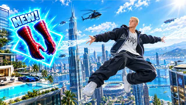 🎯SPIDER CITY AND SPPPEEEED😎 — Fortnite Creative map cover art