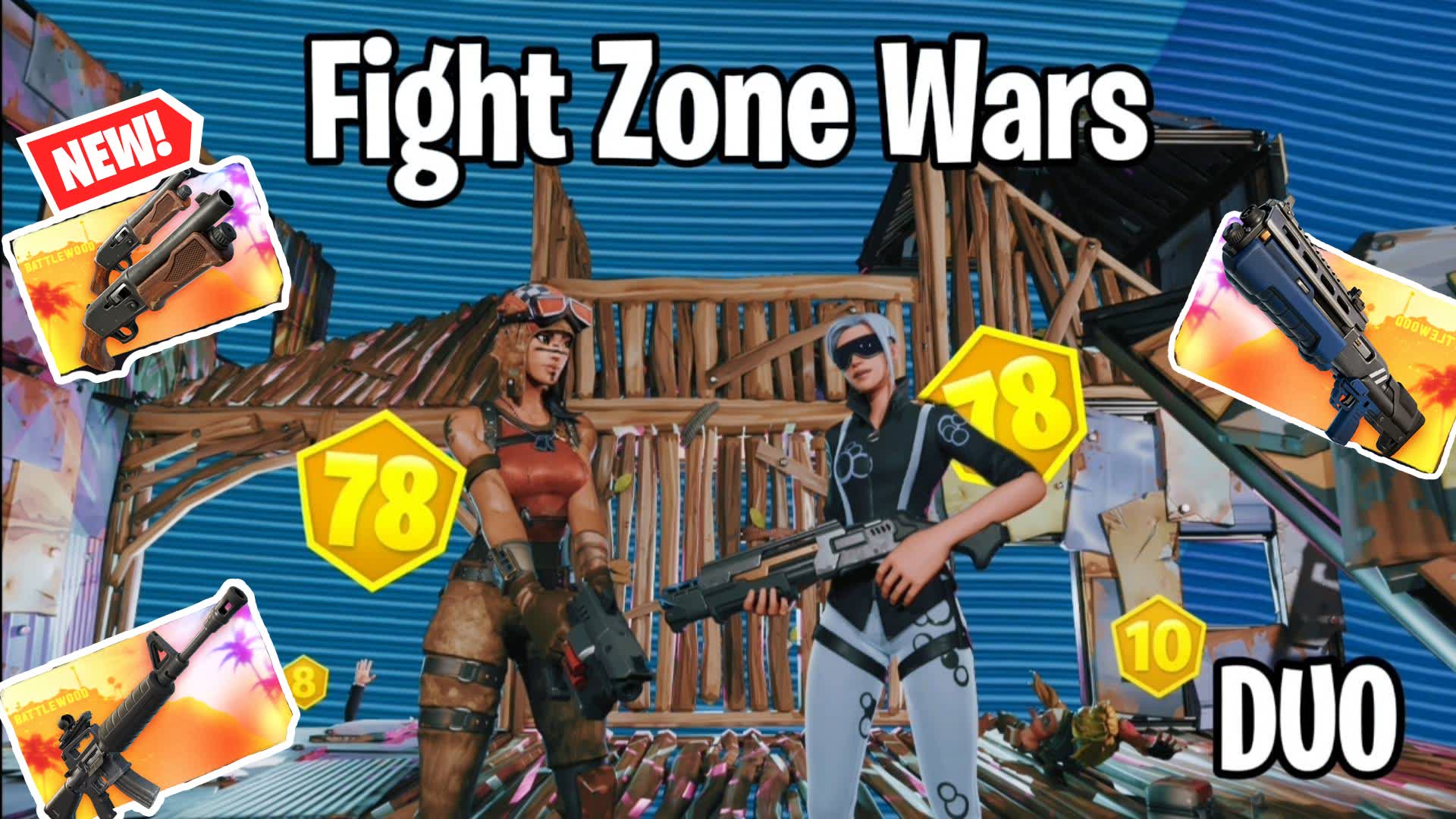 DUO FIGHT ZONE WARS — Fortnite Creative map