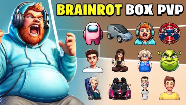 Brainrot Boxfight — Fortnite Creative map cover art