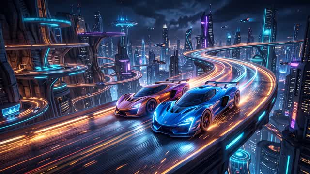 CYBER NIGHTS: HYPER DRIFT 🌃 — Fortnite Creative map