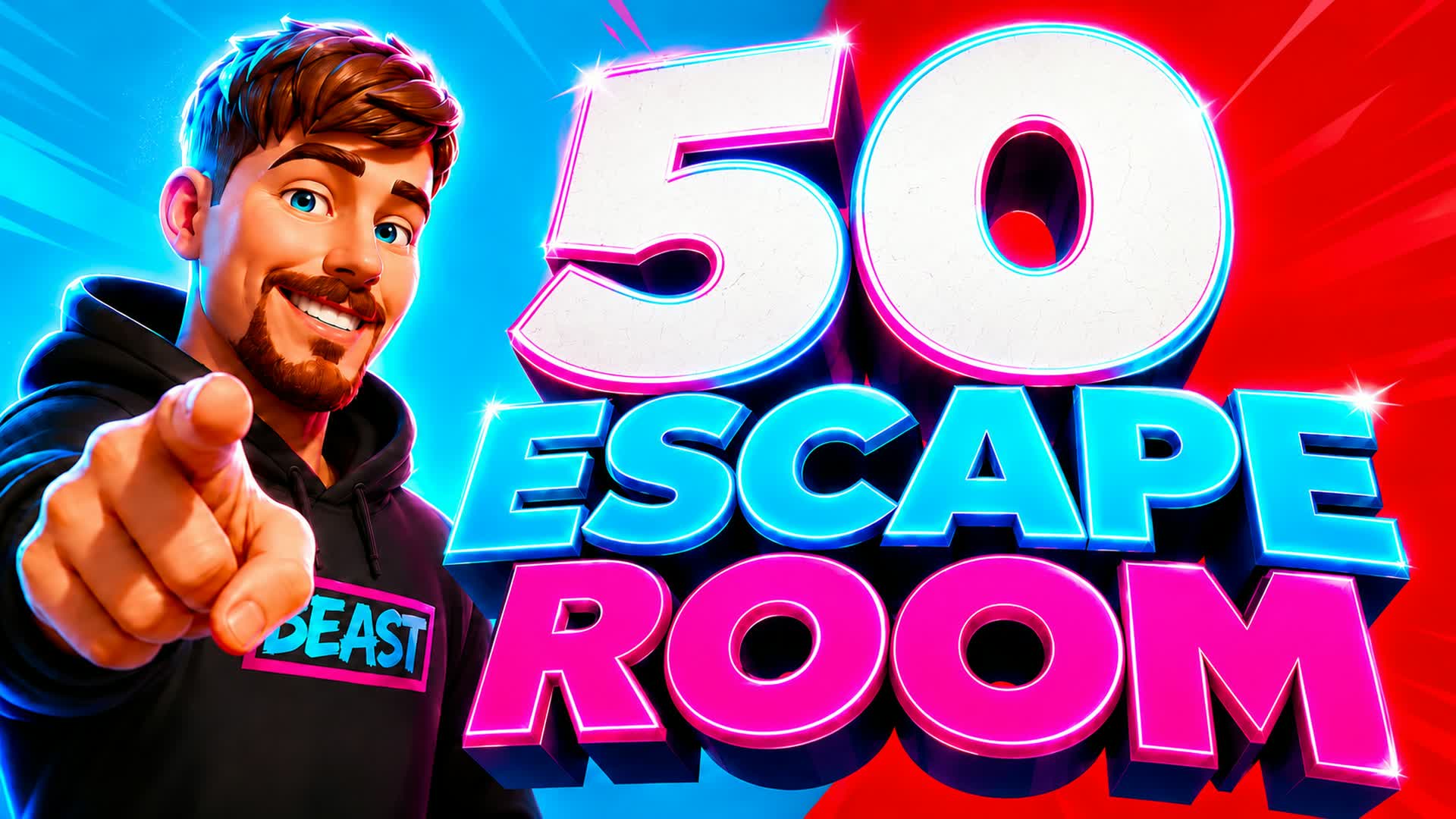 50 Level Beast Escape Room — Fortnite Creative map