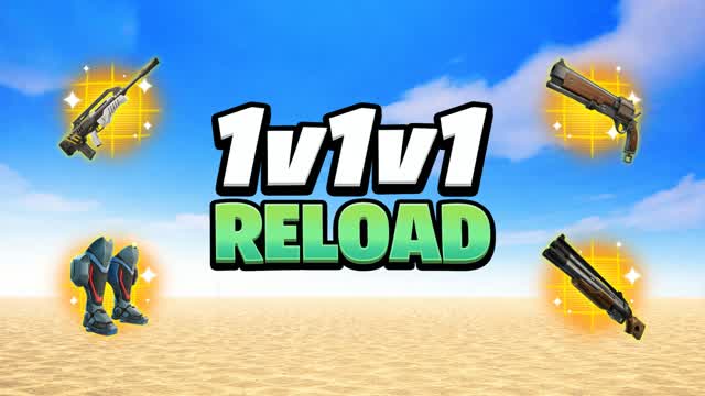1v1v1 RELOAD DESERT🌵 — Fortnite Creative map cover art