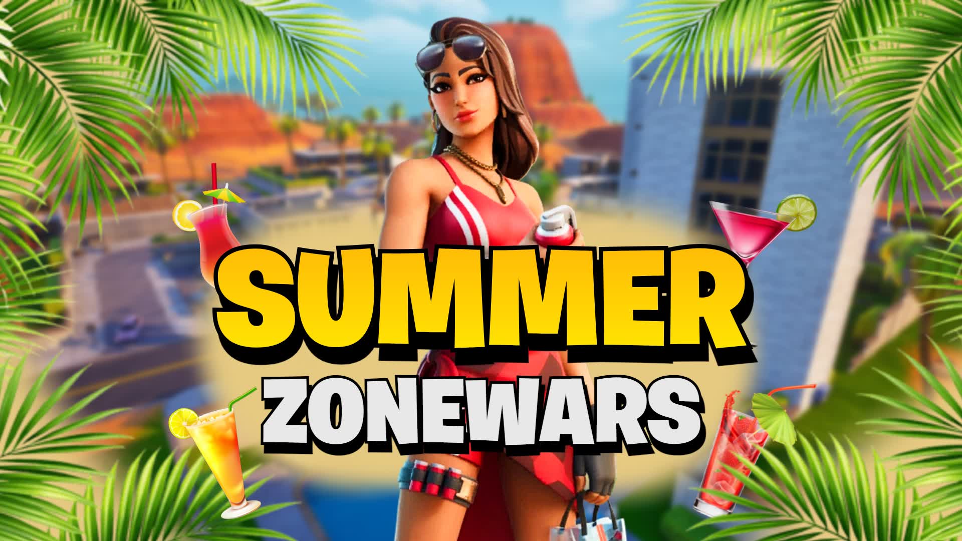 SUMMER ZONE WARS 🍹SOLO (PARADISE PALMS) — Fortnite Creative map
