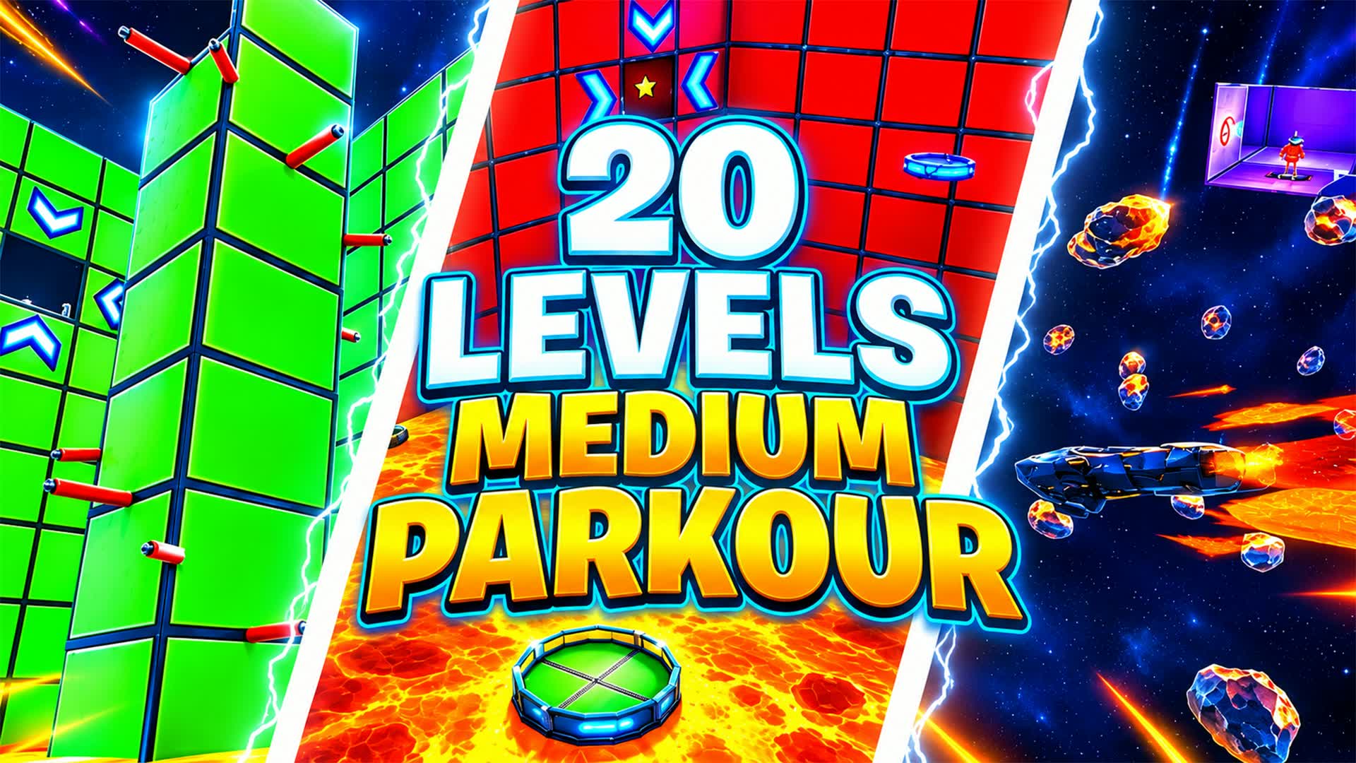 MEDIUM PARKOUR 🔥4126🔥 DEATHRUN باركور — Fortnite Creative map