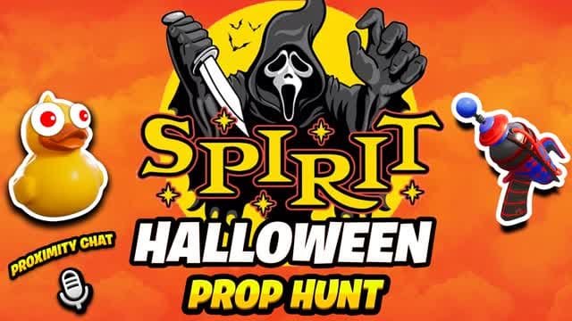 CRAZY SPIRIT HALLOWEEN PROP HUNT — Fortnite Creative map cover art