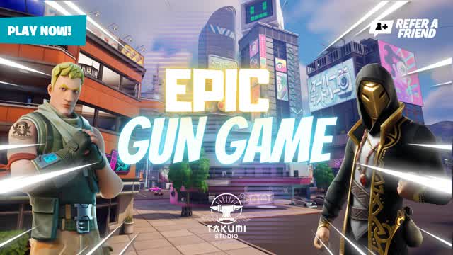 EPIC GUN GAME - ZEROBUILD - FREE FOR ALL — Fortnite Creative map cover art