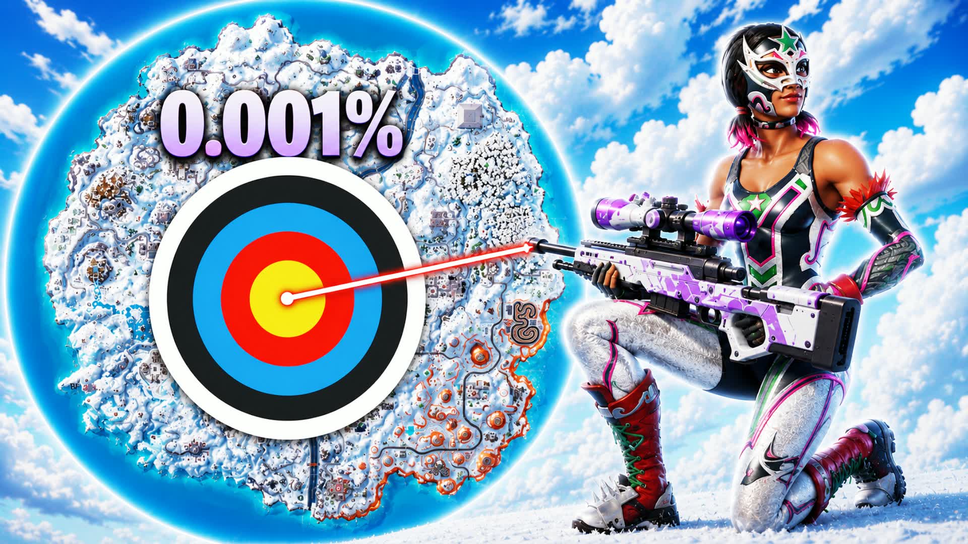 ❄️ 60+ ICE TRICKSHOT PARKOUR ⛳🎯🧊 — Fortnite Creative map