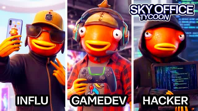 Sky Office Tycoon — Fortnite Creative map cover art