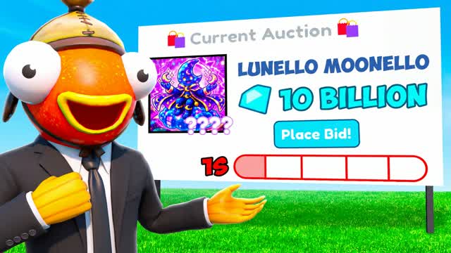 Brainrot Auction Battle — Fortnite Creative map cover art