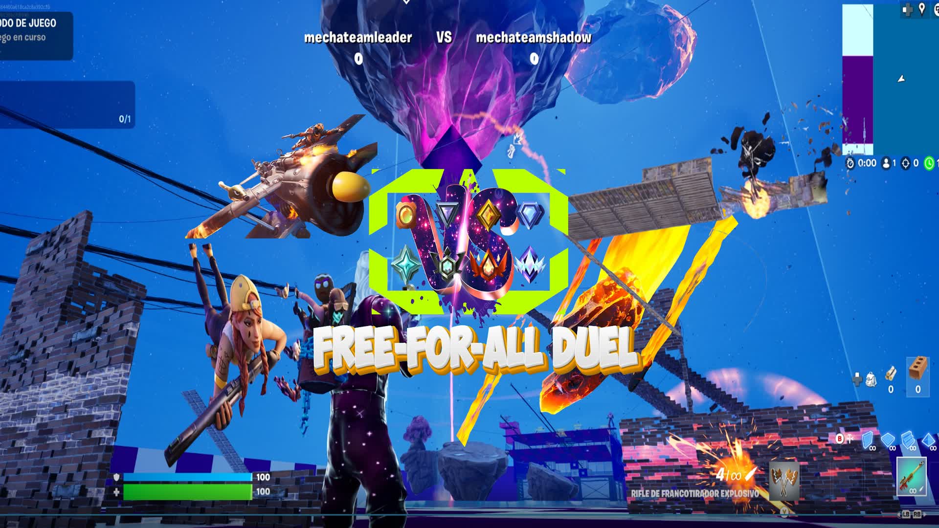 Free-for-all duel — Fortnite Creative map