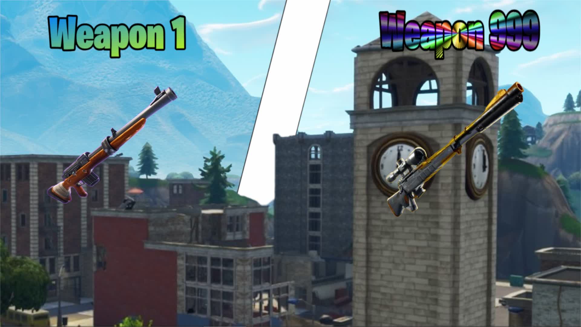 Tilted Towers One Shot Gun Game — Fortnite Creative map