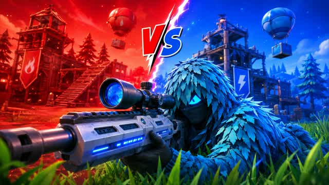 RED VS BLUE FIRST MOVE 🔴🔵 — Fortnite Creative map cover art