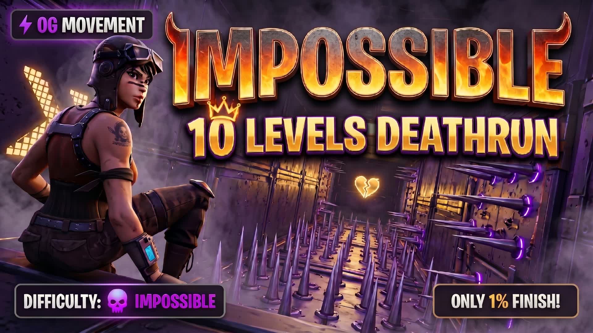 10 Level Impossible OG Parkour — Fortnite Creative map
