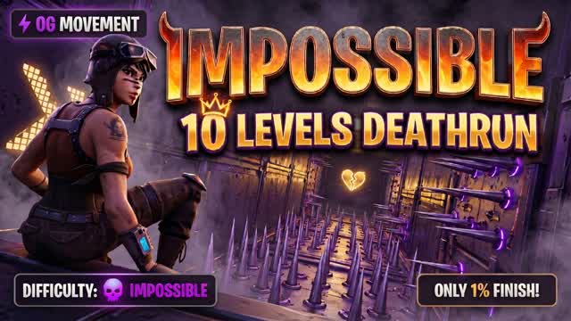 10 Level Impossible OG Parkour — Fortnite Creative map cover art