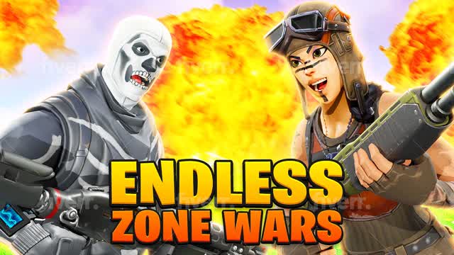ENDLESS ZONE WARS — Fortnite Creative map cover art
