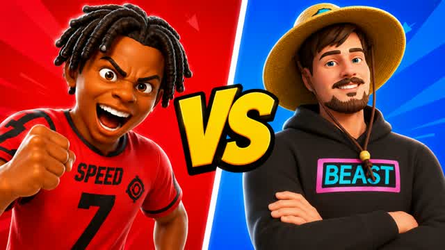 YOUTUBER RED VS BLUE BATTLE 🔴🔵 RVB — Fortnite Creative map cover art