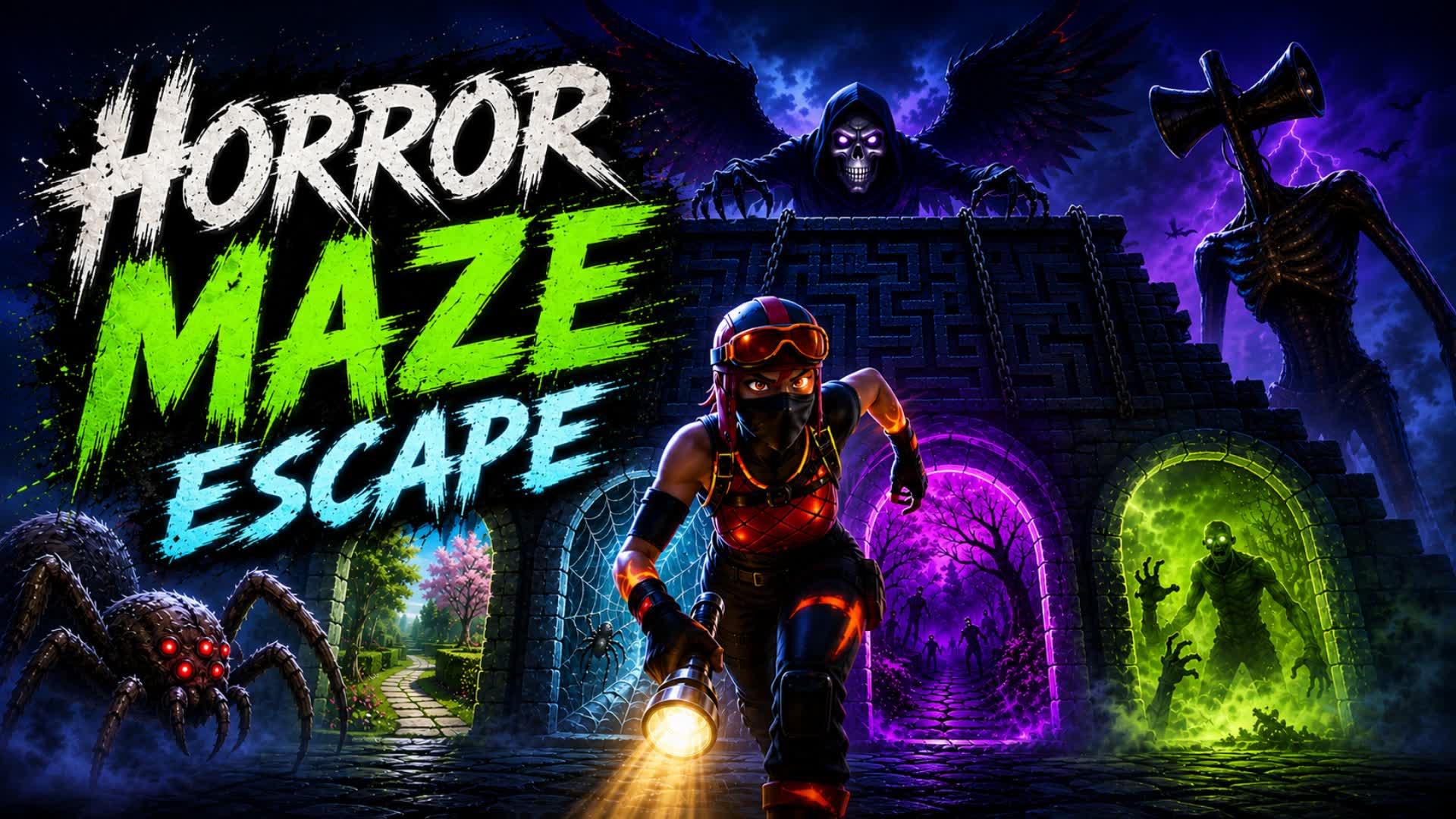 Horror Maze Escape — Fortnite Creative map