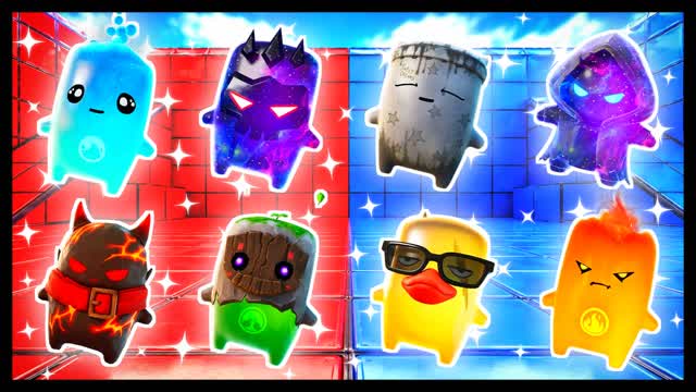 BLUE VS RED QUICK STUDY 🔵🔴 — Fortnite Creative map cover art