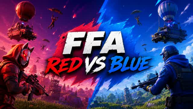 🎮 RED VS BLUE – FFA 🧠⚡ — Fortnite Creative map cover art