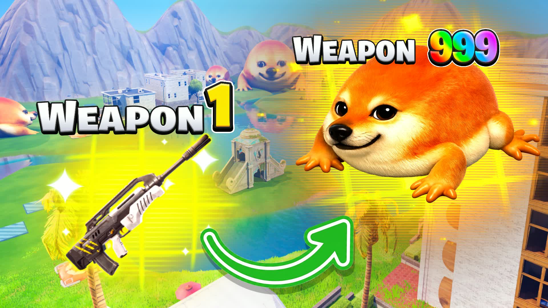 GUN GAME CRAZY BIBILABU 🦴 — Fortnite Creative map