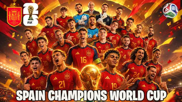 SPAIN CHAMPIONS FIFA WORLD CUP 2026 — Fortnite Creative map cover art