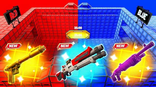 RED VS BLUE FOR TRYHARDS 🔴🔵 — Fortnite Creative map cover art