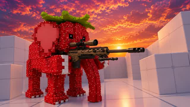 strawberry IMPOSSIBLE ESCAPE! UNC rvb — Fortnite Creative map