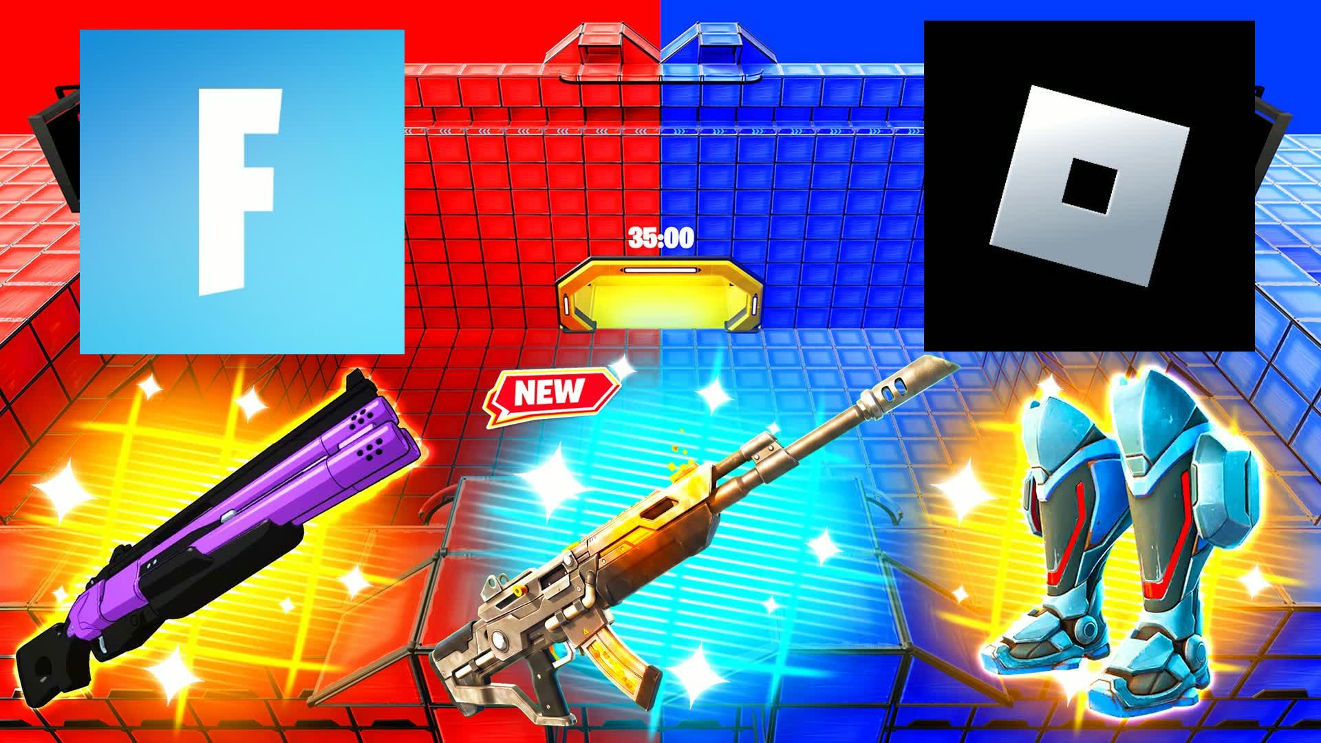 UNC RED VS BLUE UNC — Fortnite Creative map