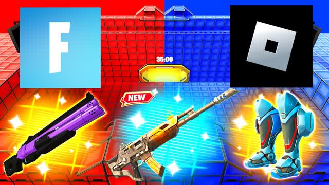 UNC RED VS BLUE UNC — Fortnite Creative map cover art
