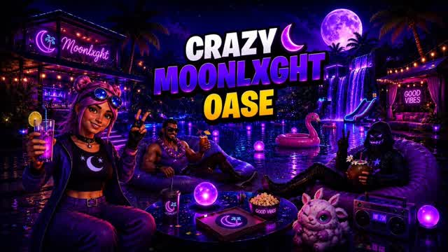 Crazy Moonlxght Oase — Fortnite Creative map cover art
