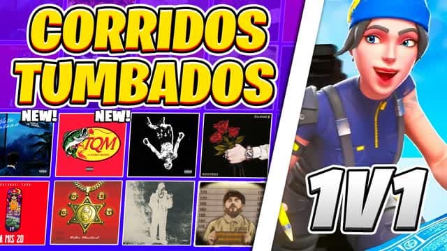 CORRIDOS TUMBADOS 1V1🎵[80+ CORRIDOS] — Fortnite Creative map cover art
