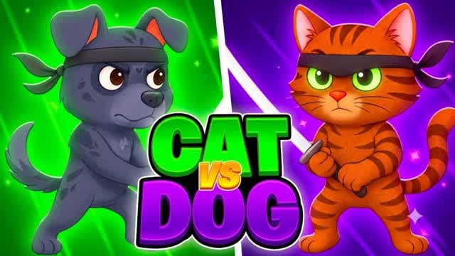 RED VS BLUE 🔴🔵CAT VS DOG — Fortnite Creative map