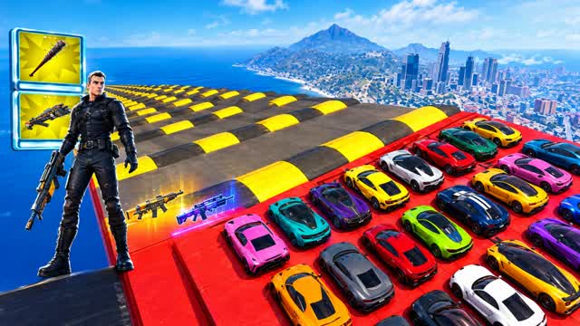 TWDU MEGA RAMP WEAPONS&CARS — Fortnite Creative map cover art