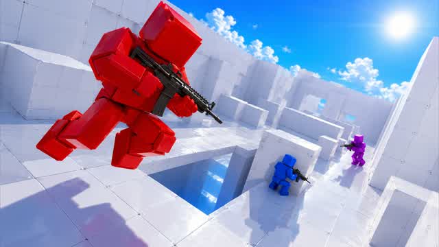 RED VS BLUE THUNDER STEP 🔴🔵 — Fortnite Creative map cover art