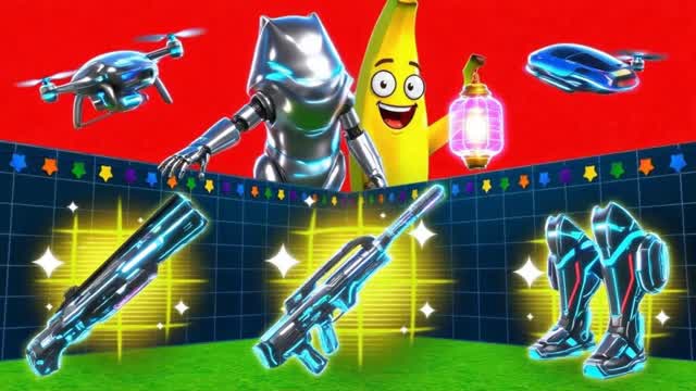 ⭐ COLOR 1V1 FFA - ALL GUNS & RIDES 🔥🎨 — Fortnite Creative map