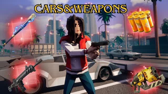🚓OPEN WORLD💥WEAPONS&CARS — Fortnite Creative map