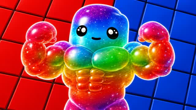 RED VS BLUE JELLY 🔴🔵 — Fortnite Creative map cover art