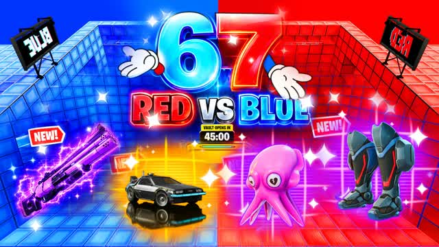 67 RED VS BLUE🔴🔵[RVB GOATED] unc — Fortnite Creative map