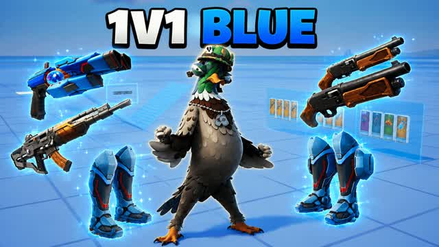 1V1 BLUE (10 PLAYERS) — Fortnite Creative map