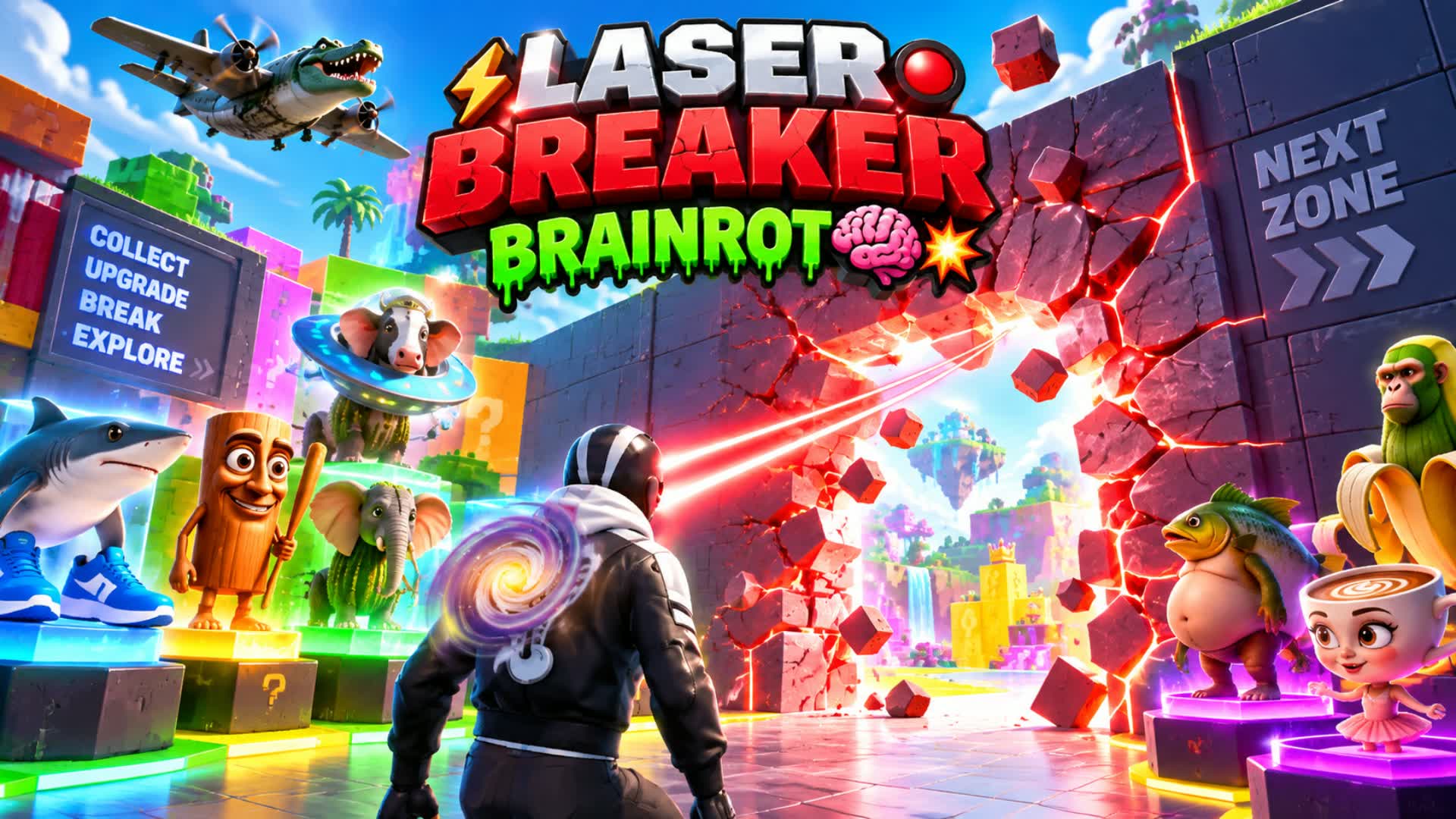 ⚡🔴 LASER BREAKER: BRAINROT 🧠💥 — Fortnite Creative map