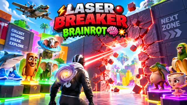 ⚡🔴 LASER BREAKER: BRAINROT 🧠💥 — Fortnite Creative map