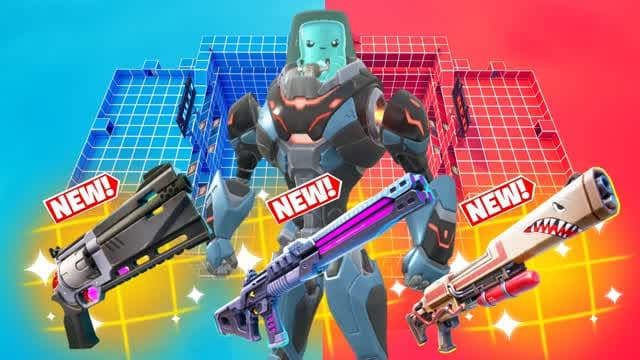 RED VS BLUE GAME OVER — Fortnite Creative map cover art
